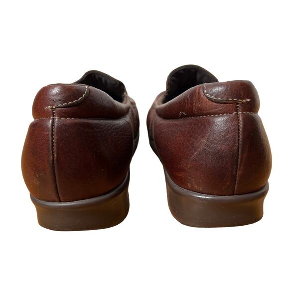 SAS 11 Side Gore Moc ToeLeather Slip On Loafers COMFORT WAlKing Shoe Brown - Picture 5 of 7